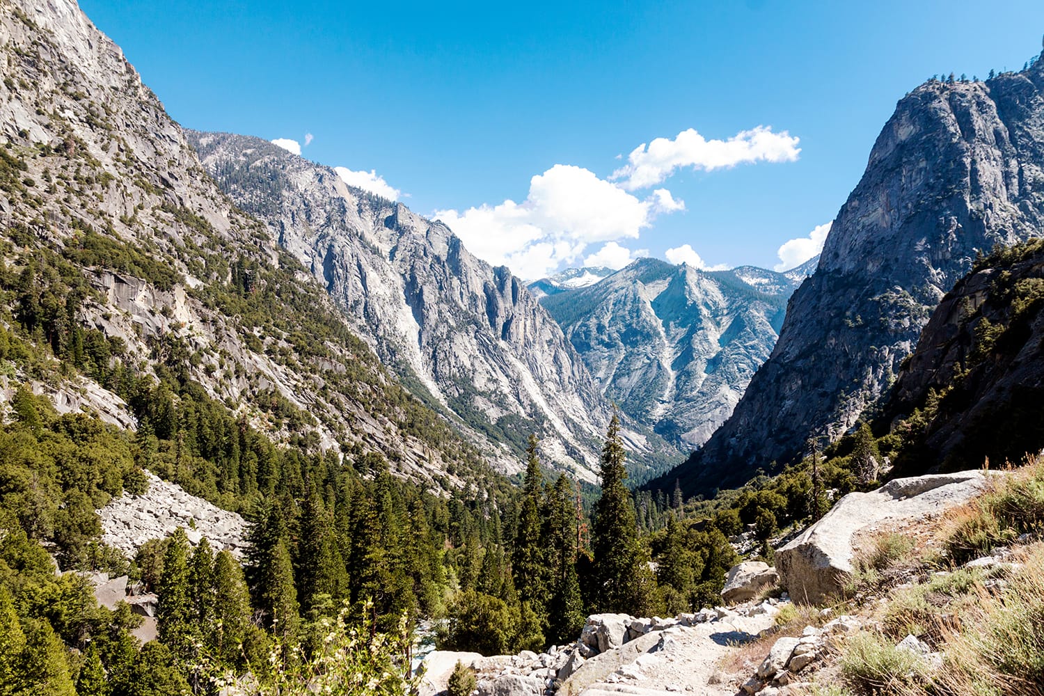 A landscape view of King's Canyon national Park in California.