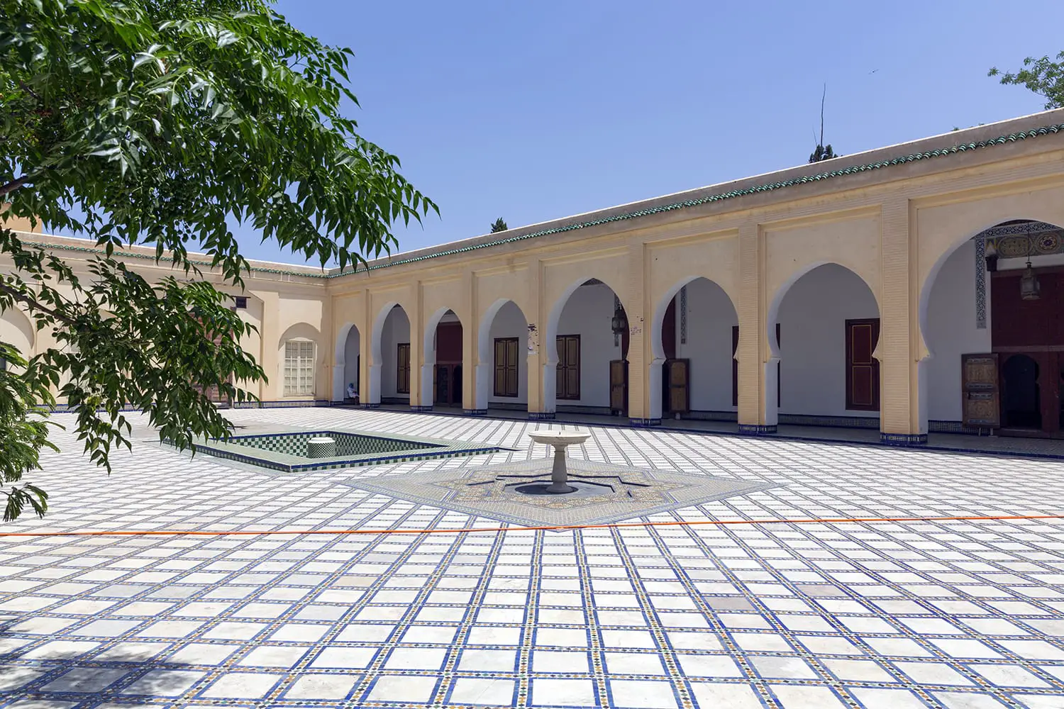 The courtyard of the Dar Batha Museum of Fes, Morocco