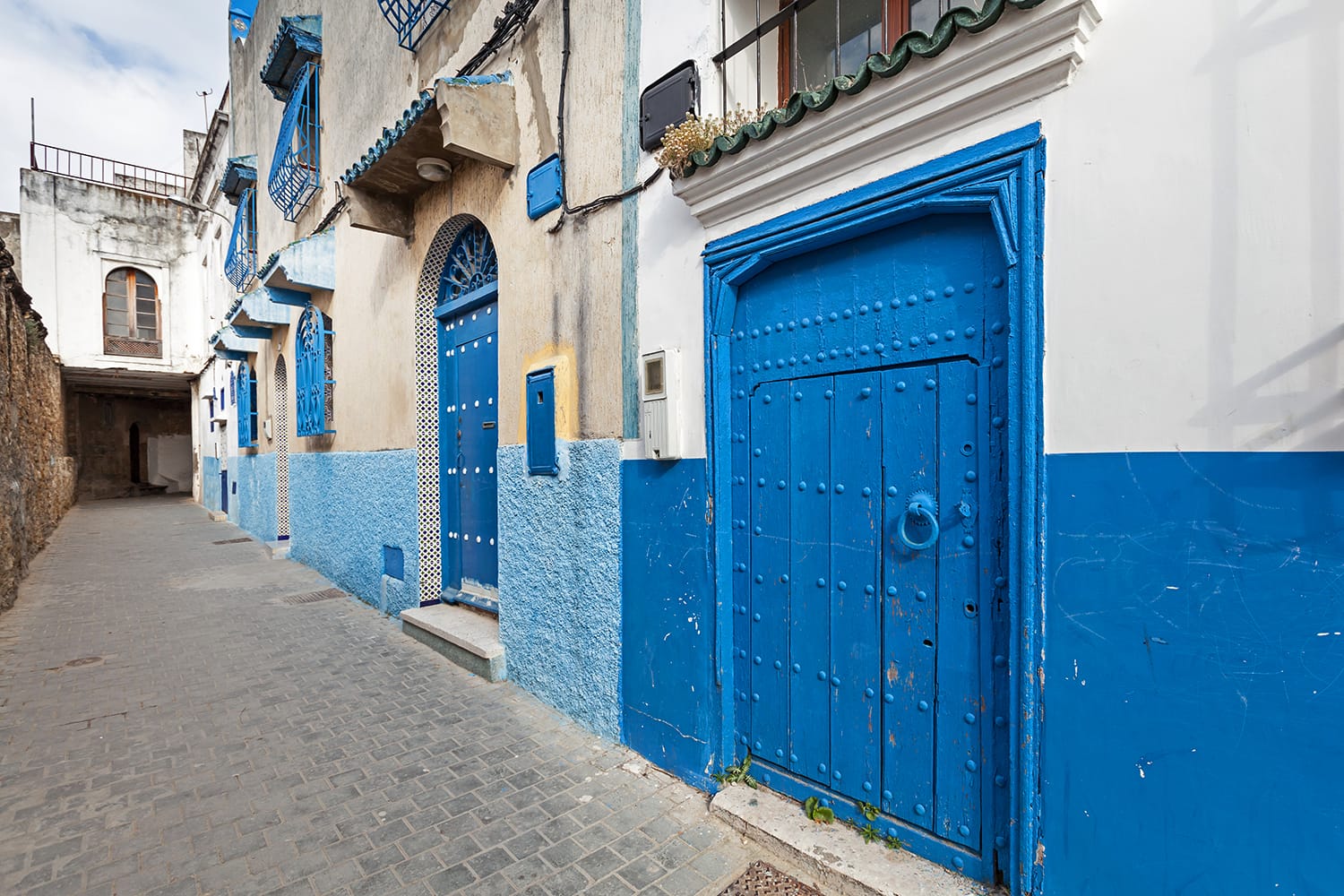 Streets of old Medina. Historical central part of Tanger city, Morocco