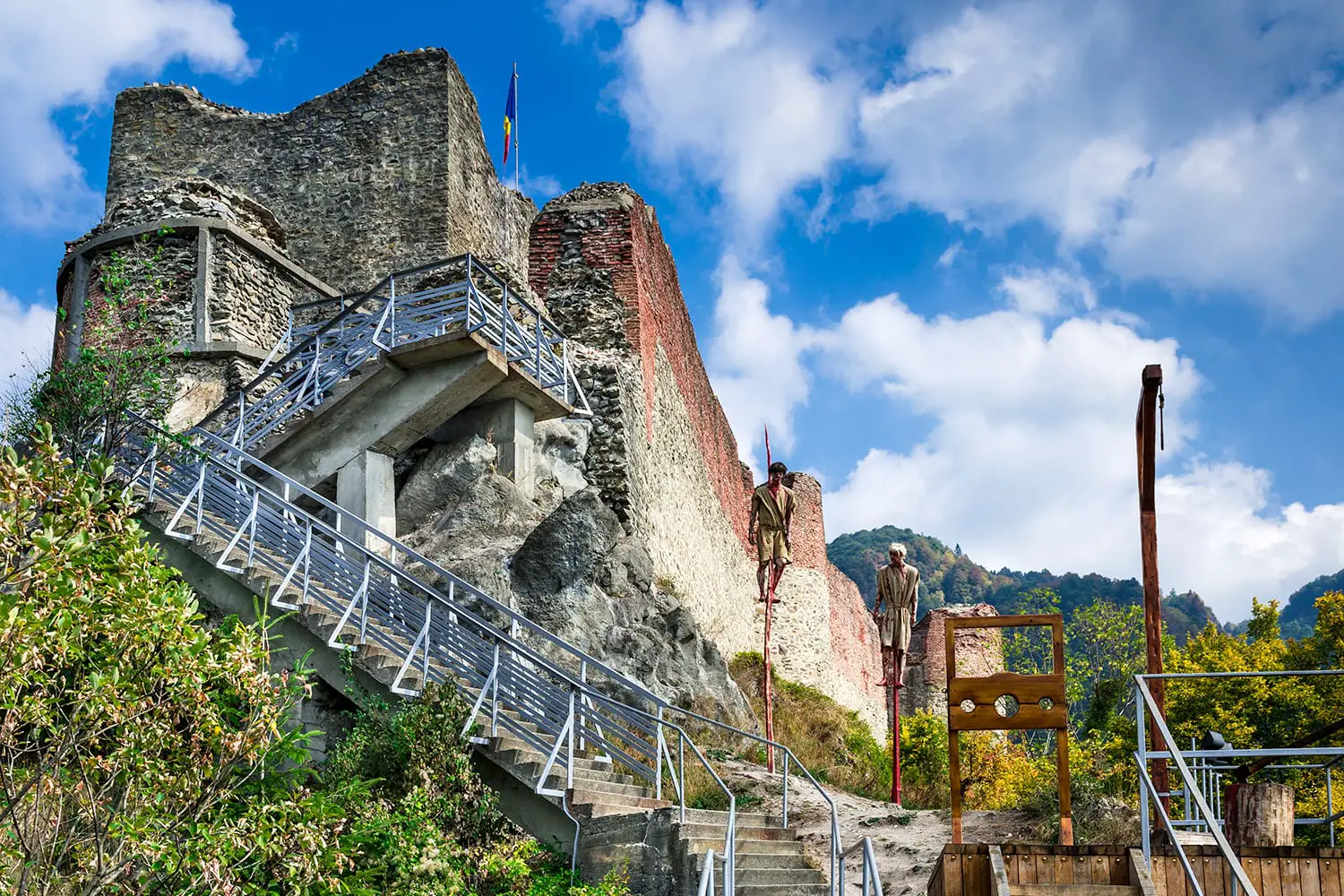 Poenari Fortress is Vlad Tepes castle, prince of medieval Wallachia, modern Romania