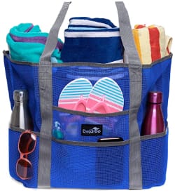 Dejaroo Mesh Beach Bag with Oversized Pockets