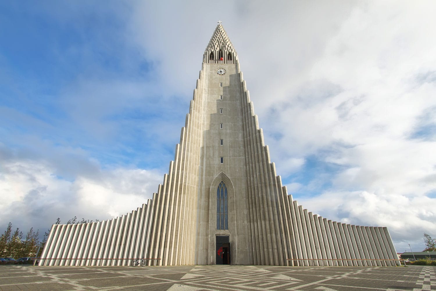 Hallgrimskirkja Cathedral in Reykjavik, Iceland. At 73 metres (244 ft), it is the largest church in Iceland.