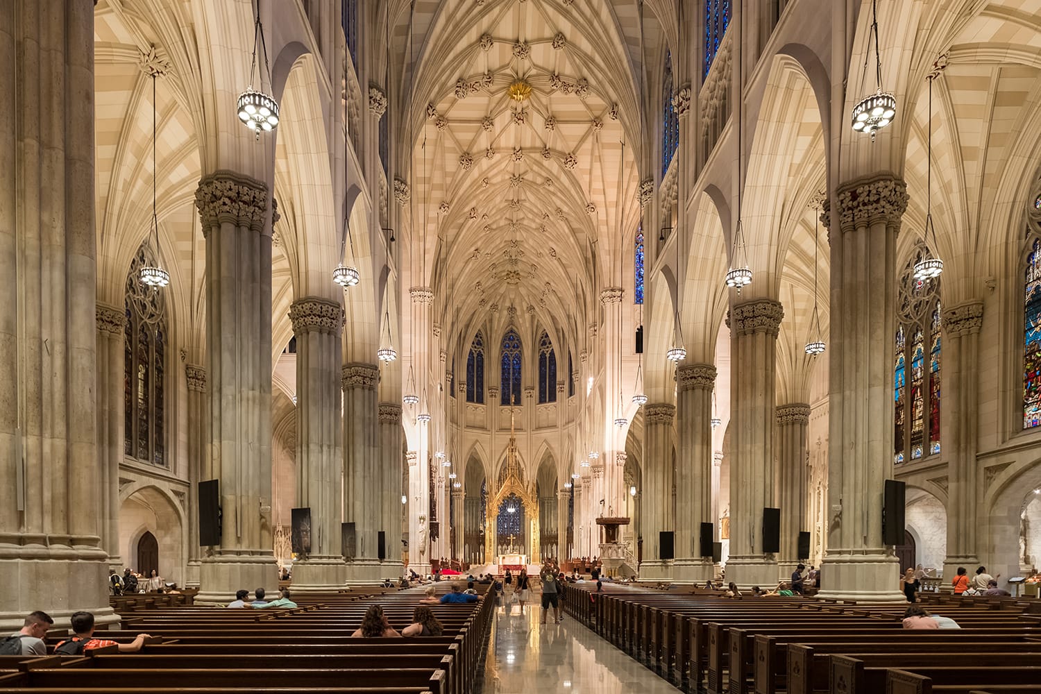 Interior of Saint Patrick's Cathedral in New York City, USA