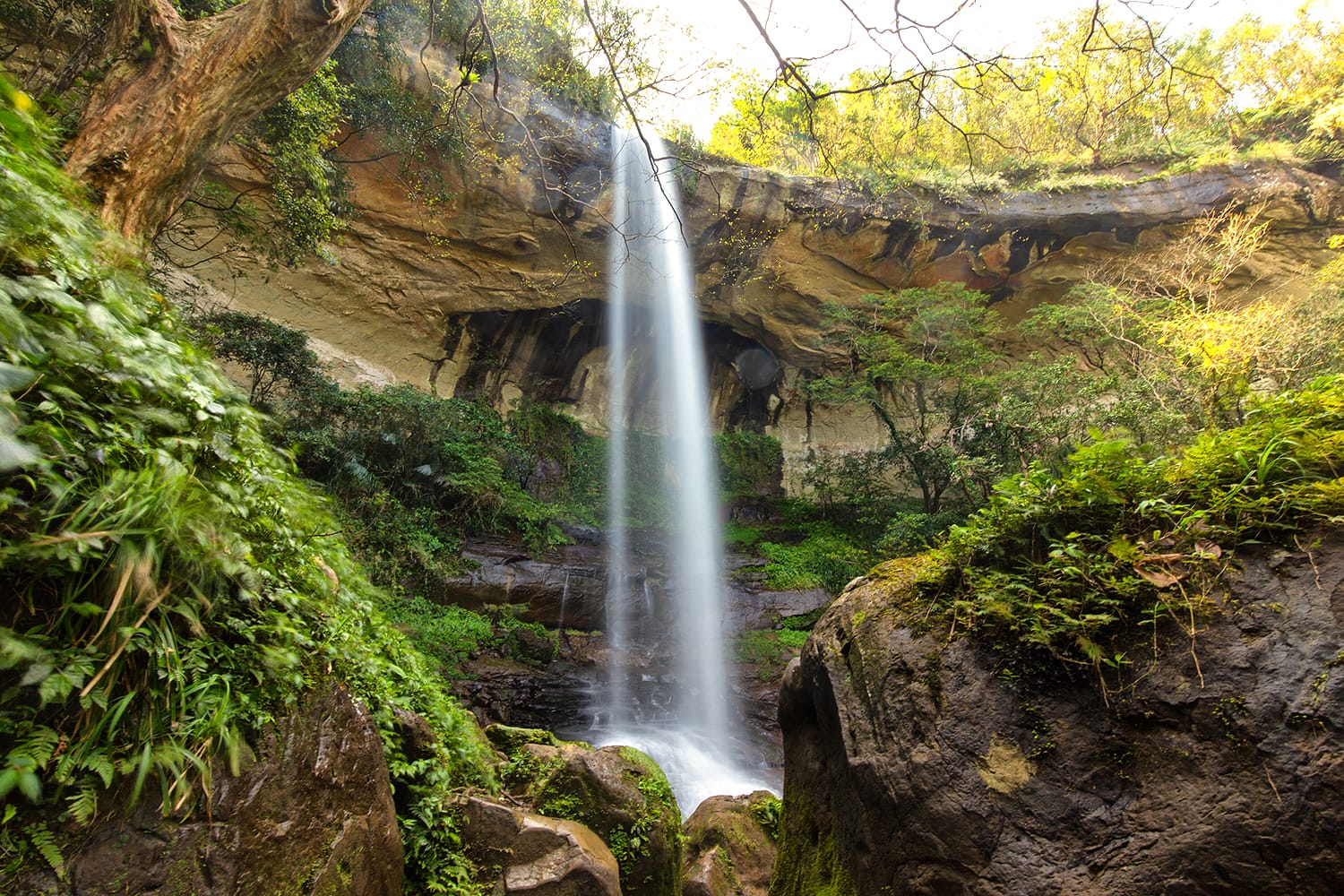 Motian waterfall in Sandiaoling park, Taipei province, Taiwan