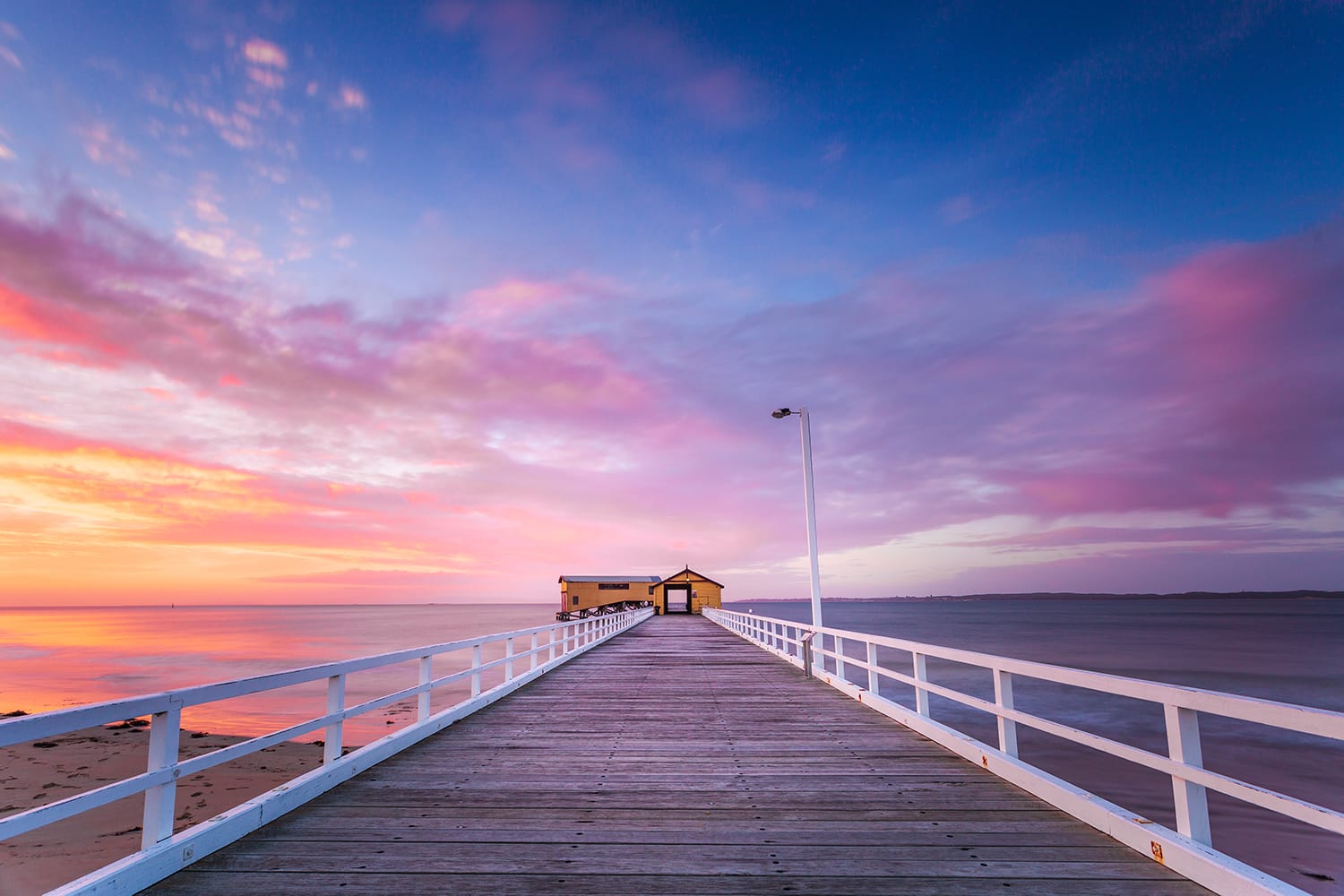 Beautiful Sunrise At Queenscliff Pier, Victoria, Australia.