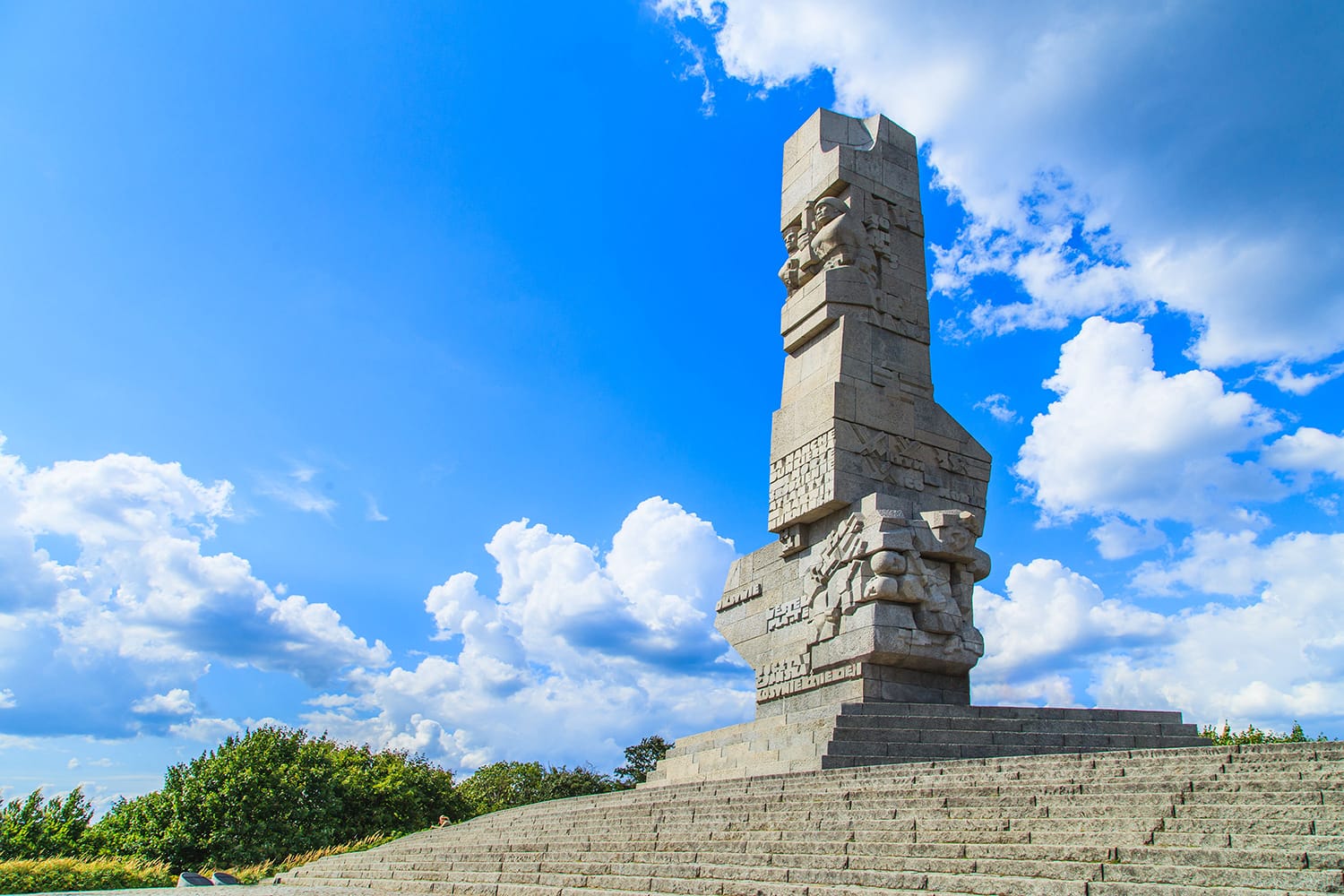Westerplatte.  Μνημείο που μνημονεύει την πρώτη μάχη του Β' Παγκοσμίου Πολέμου και την Πολωνική Άμυνα το 1939