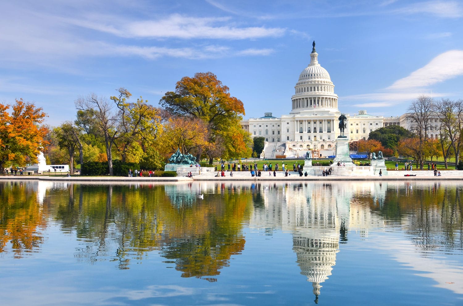 US Capitol Building in Autumn- Washington, DC United States