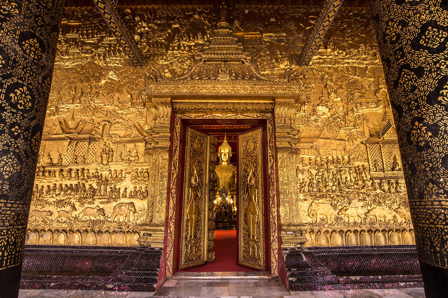 Wat Mai Suwannaphumaham,Ancient Temple in Luang Prabang, Laos.