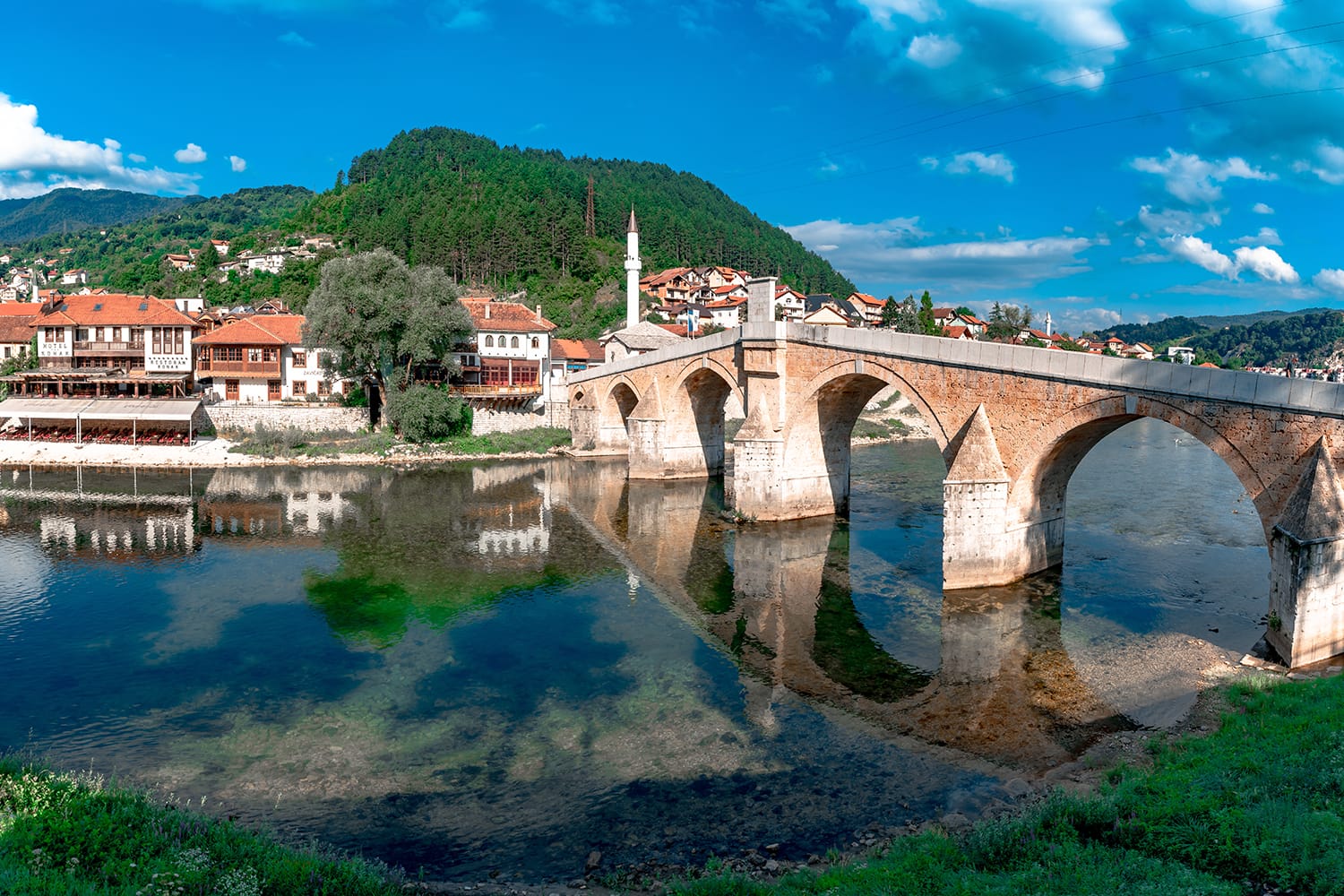 Old Bridge over Neretva River in Konjic, a small town in Bosnia and Herzegovina.