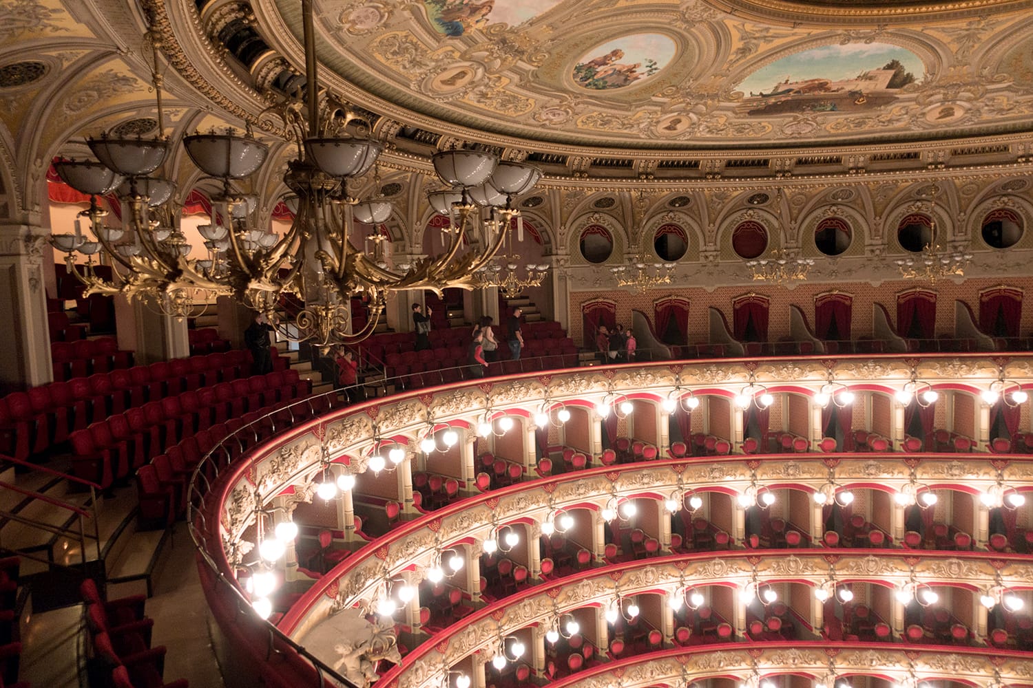 Vincenzo Bellini Theater in Catania, Sicily, Italy.
