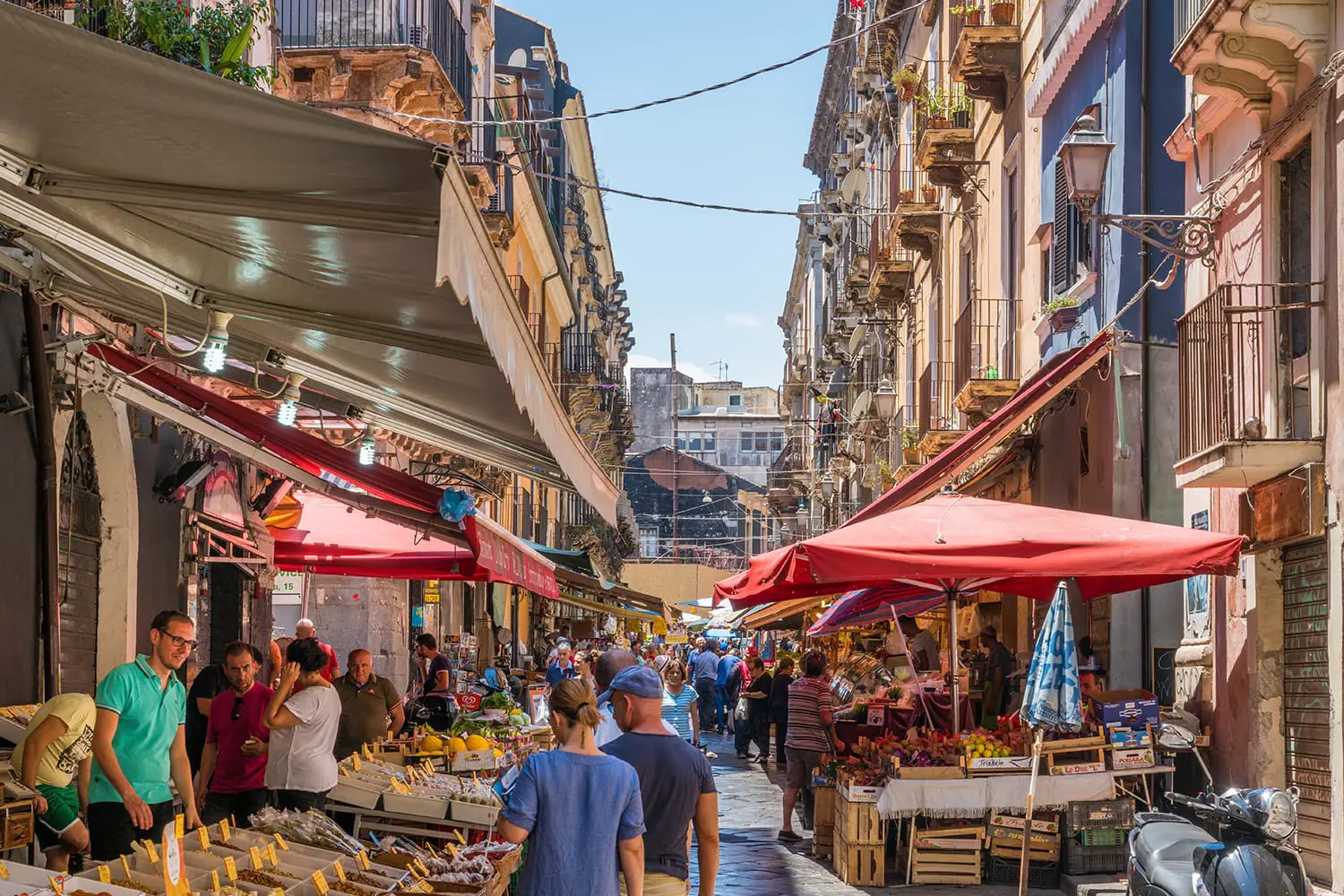 The colorful and vivid market of Catania, Italy