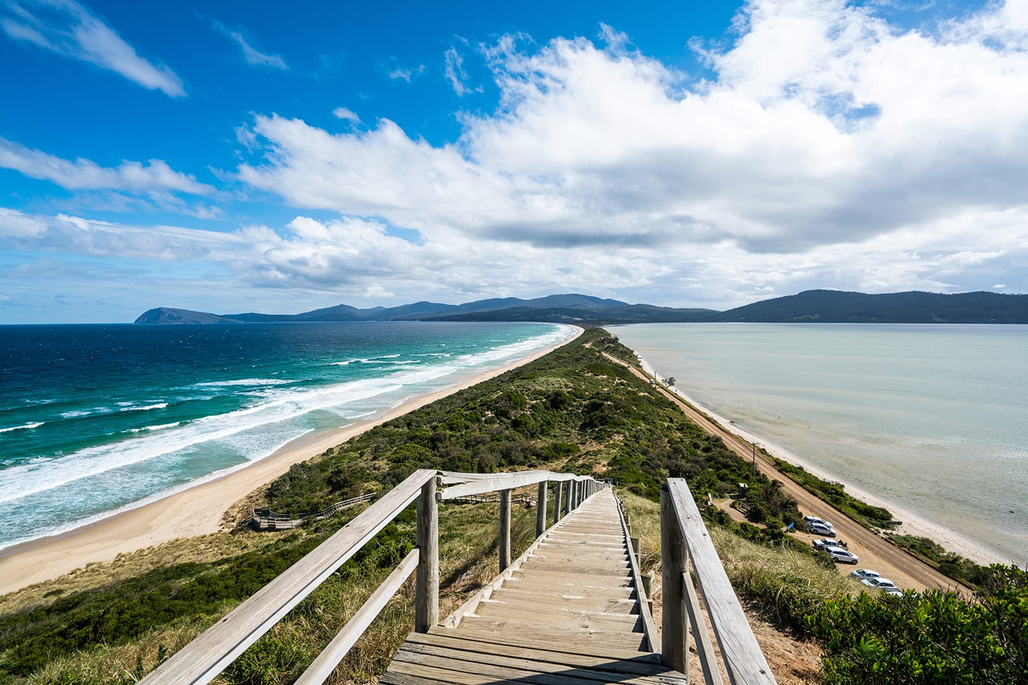 The Neck lookout on Bruny Island, Tasmania, Australia