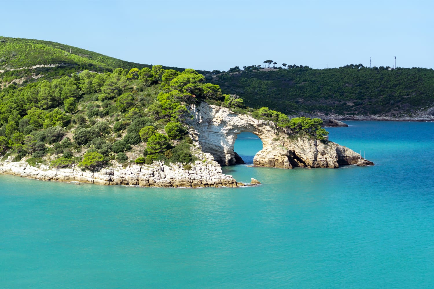 Panorama of Felice Arch located in Gargano National Park in Italy