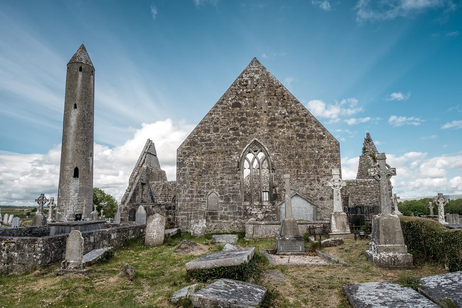 Kilmacduagh Monastery, Nr Gort, County Galway, Ireland