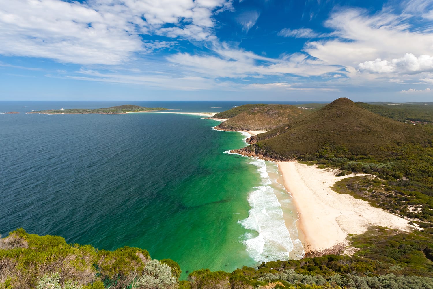 View from Tomaree Head Lookout, New South Wales Australia