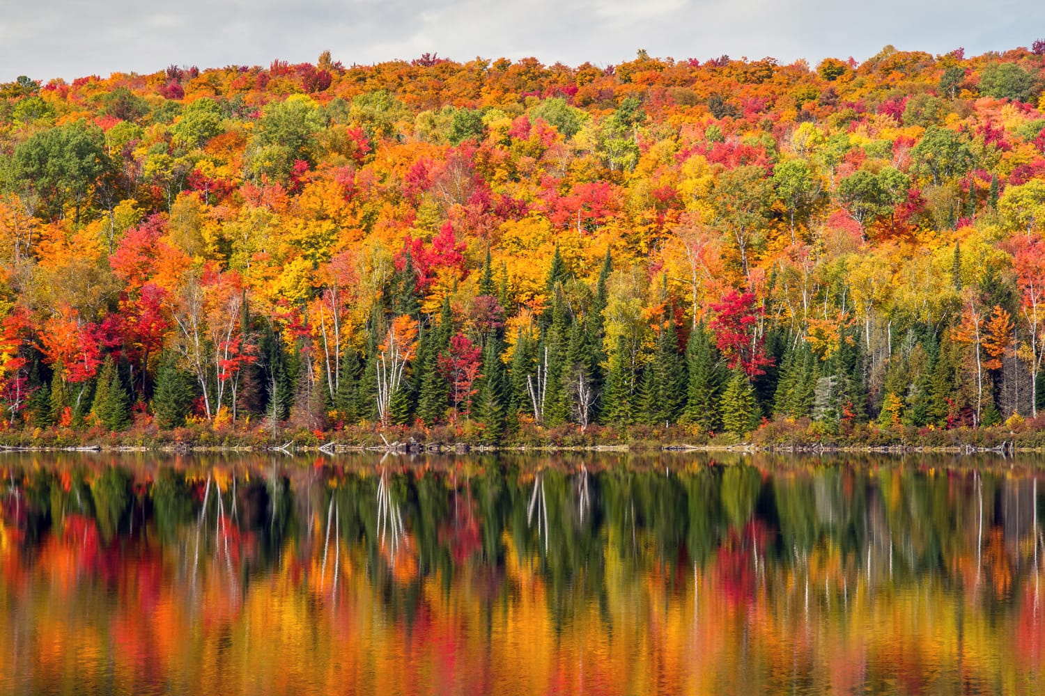Fall colors at La Mauricie National Park in Canada