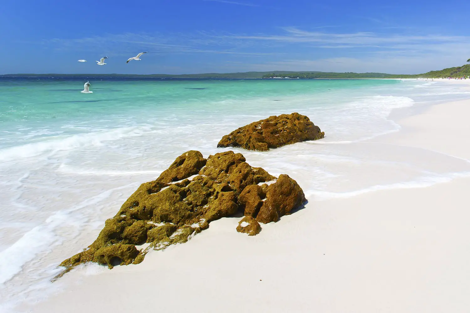 The white sands of Hyams Beach, Australia.