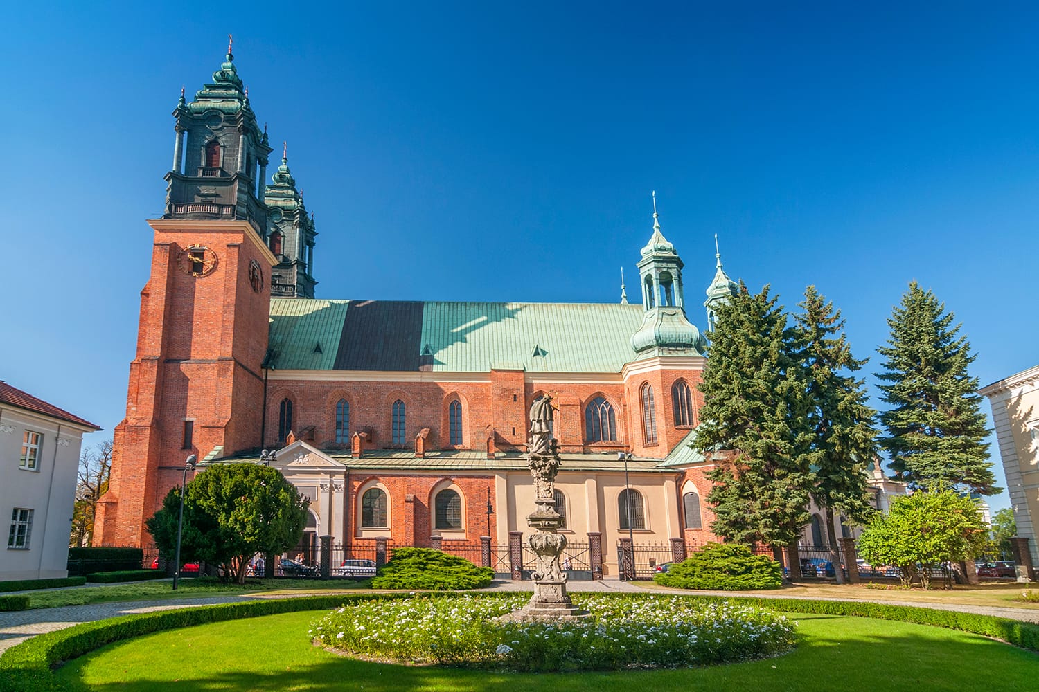 Saint Peter and Paul Archicathedral Basilica on Ostrow Tumski island in Poznan, Poland.