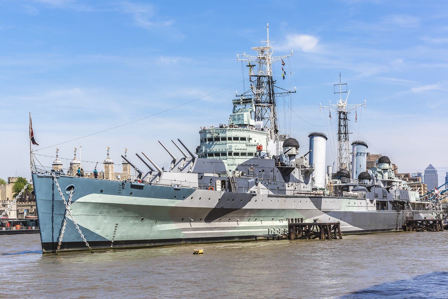 Άποψη του HMS Belfast στο Λονδίνο