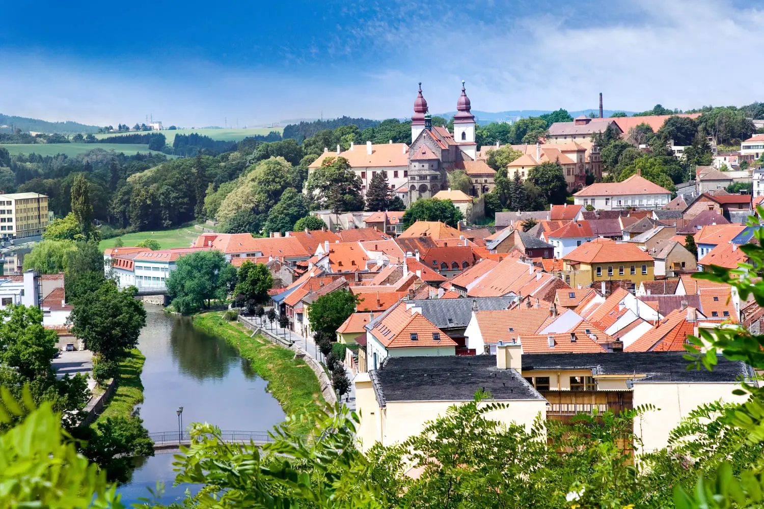 ρομανική βασιλική και μοναστήρι του Αγίου Προκοπίου, εβραϊκή πόλη Trebic (UNESCO, ο παλαιότερος μεσαίωνας οικισμός εβραϊκής κοινότητας στην Κεντρική Ευρώπη), Μοραβία, Τσεχική Δημοκρατία, Ευρώπη