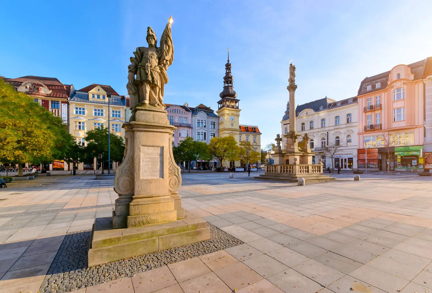 Κεντρική πλατεία της Οστράβα Τσεχίας, Ευρώπη.