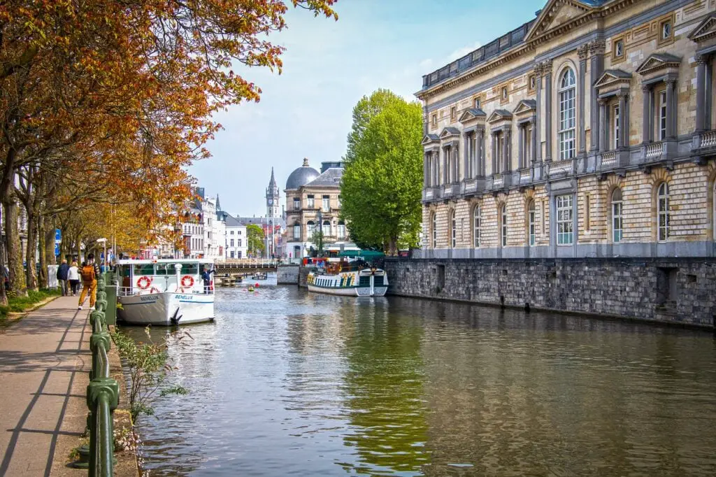 canal, city, belgium