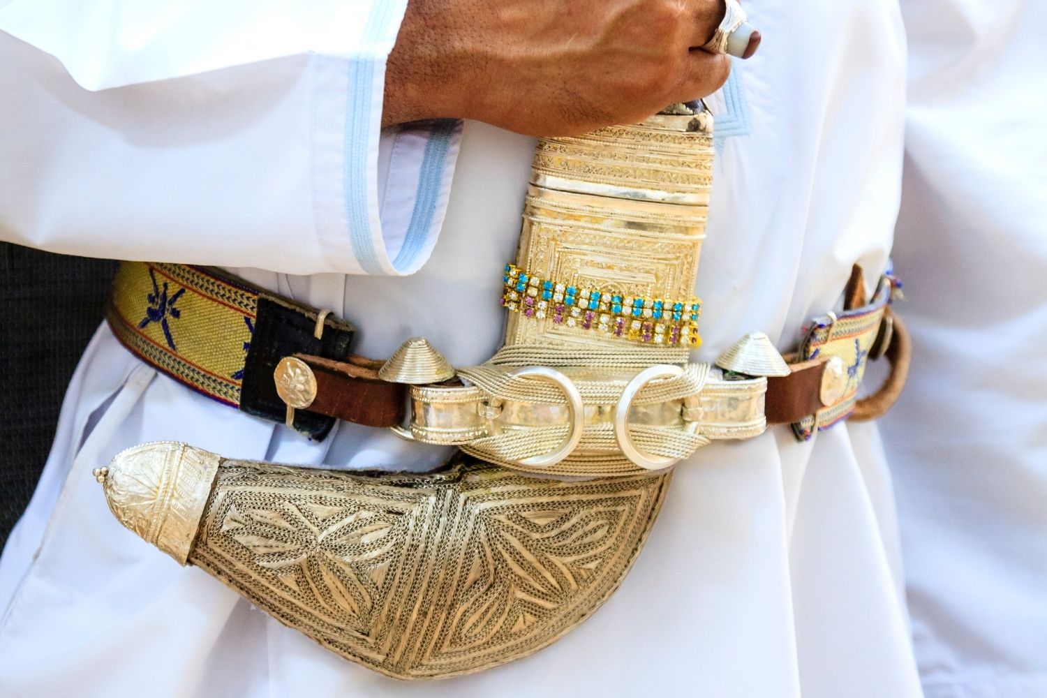 The national symbol of Oman are crossed khanjars